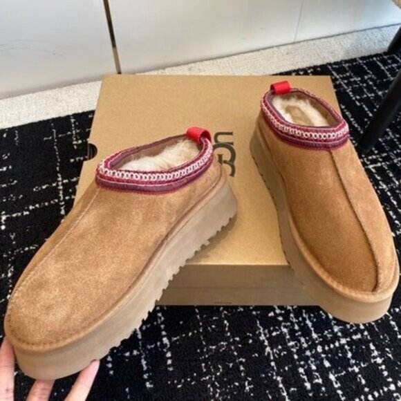 UGG Tazz Chestnut Platform Mule Clog Slipper - Picture 4 of 5